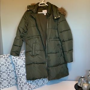 Old Navy Maternity long line hooded Puffer jacket